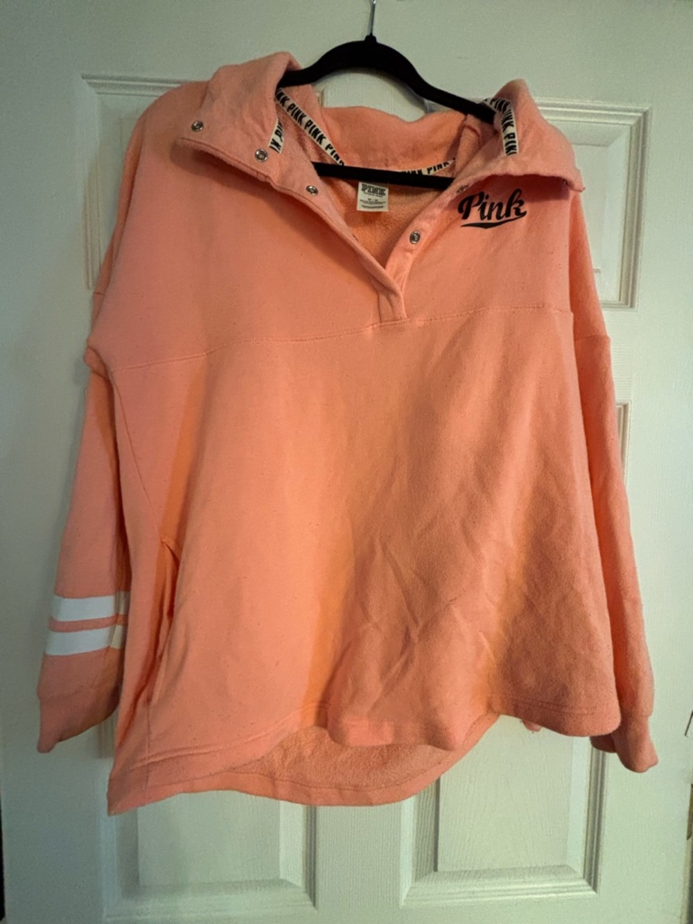 PINK Victoria's Secret Pullover Quarter-Snap Sweatshirt M